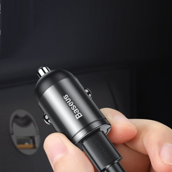 Baseus Tiny Star | Ładowarka samochodowa USB-C Type-C Power Delivery 3.0 Quick Charge 4.0+ 30W