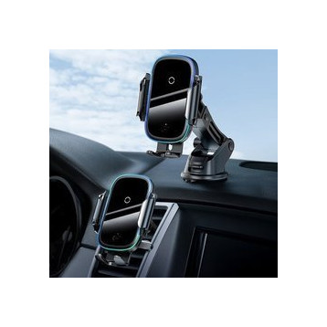 Baseus Light Electric Holder | Uchwyt z ładowaniem bezprzewodowym 15W na kokpit, kratkę nawiewu lub szybę 