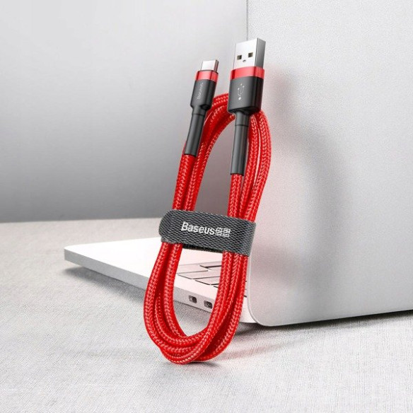 Baseus Cafule Cable | Kabel nylonowy USB - USB-C Type-C Quick Charge 3.0 100cm 3A 