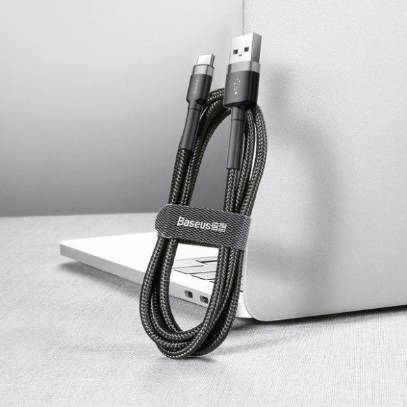 Baseus Cafule Cable | Kabel nylonowy USB USB-C Type-C Quick Charge 3.0 2A 200cm 
