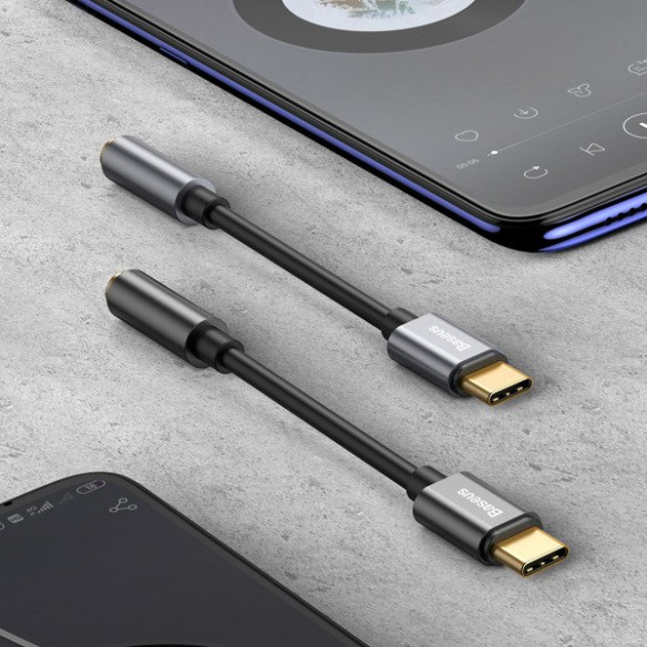 Baseus L54 | Adapter Audio przejściówka z USB-C Type-C na Mini Jack 3.5mm DAC