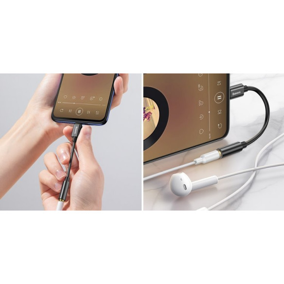 Baseus L54 | Adapter Audio przejściówka z USB-C Type-C na Mini Jack 3.5mm DAC