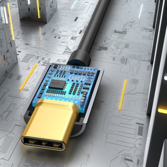 Baseus L54 | Adapter Audio przejściówka z USB-C Type-C na Mini Jack 3.5mm DAC