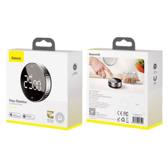 Baseus Heyo Rotation | Stoper kuchenny minutnik timer cyfrowy magnetyczny 