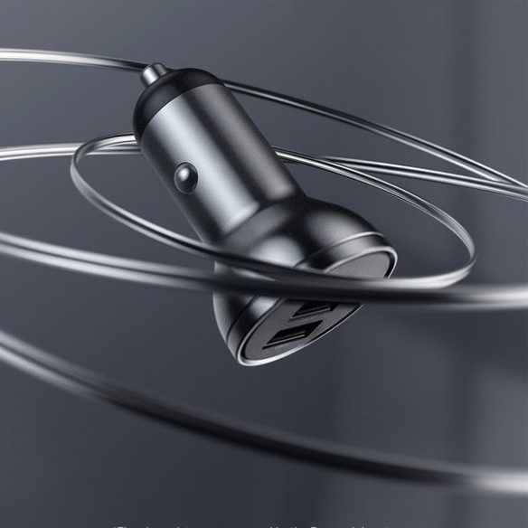 Baseus Digital Display | Ładowarka samochodowa 2xUSB 4.8A 24W 