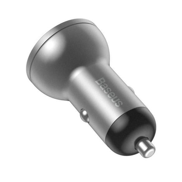 Baseus Digital Display | Ładowarka samochodowa 2xUSB 4.8A 24W 