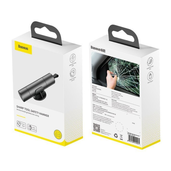 Baseus Sharp Tool | Młotek bezpieczeństwa do szyb nóż życia do pasów