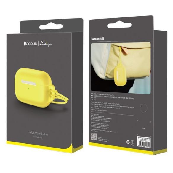 Baseus Let''s go | Silikonowa obudowa etui case do Apple Air Pods | żółty