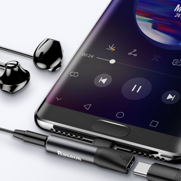 Baseus L41 | Adapter USB-C - Mini Jack 3.5mm / USB-C przejściówka audio do słuchawek