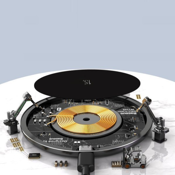 Baseus Simple | Szybka ładowarka indukcyjna bezprzewodowa Qi 15W 