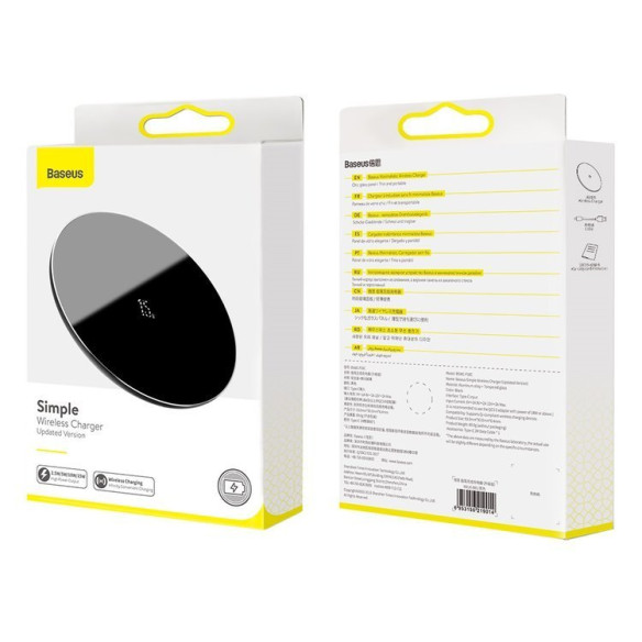 Baseus Simple | Szybka ładowarka indukcyjna bezprzewodowa Qi 15W 