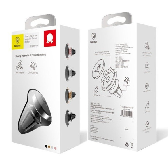 Baseus Small Ears | Mały uchwyt magnetyczny na telefon do kratki nawiewu