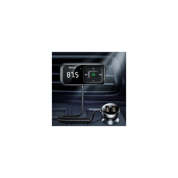 Baseus T typed S-16 | Transmiter FM AUX Ładowarka samochodowa 2x USB  CCTM-E01 / CCMT000201