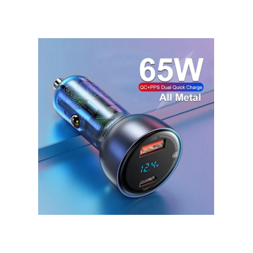 Baseus Particular | Ładowarka samochodowa 65W Quick Charge 4.0+ Power Delivery 3.0 Huawei SCP 5A 2xUSB 