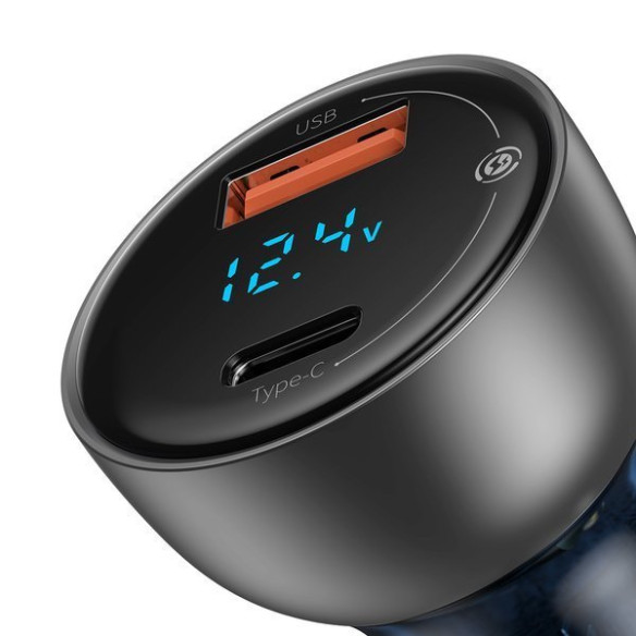 Baseus Particular | Ładowarka samochodowa 65W Quick Charge 4.0+ Power Delivery 3.0 Huawei SCP 5A 2xUSB 
