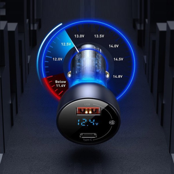 Baseus Particular | Ładowarka samochodowa 65W Quick Charge 4.0+ Power Delivery 3.0 Huawei SCP 5A 2xUSB 