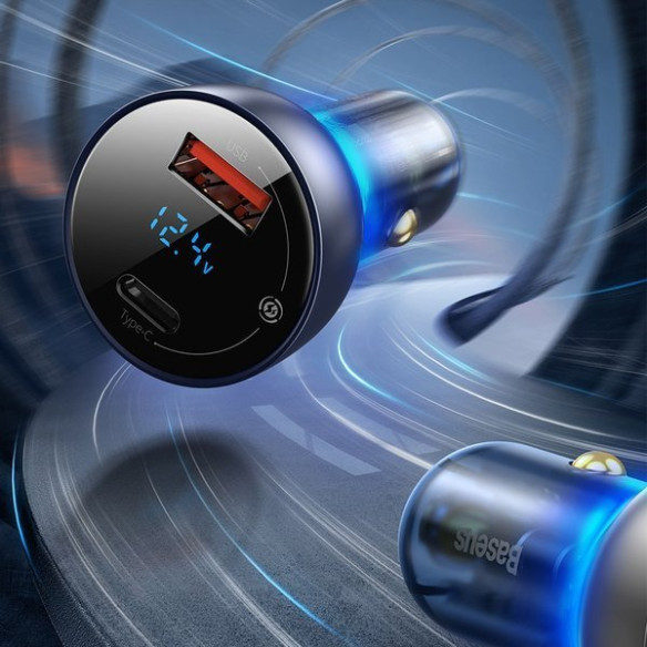 Baseus Particular | Zestaw Ładowarka samochodowa 65W QC 4.0+ PD 3.0 Huawei SCP 5A + kabel USB-C 