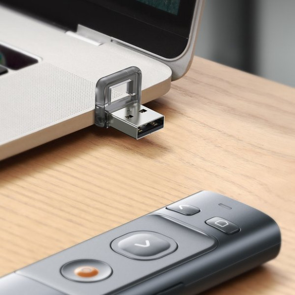 Baseus Orange Dot | Prezenter laser wskaźnik pilot bezprzewodowy do prezentacji 