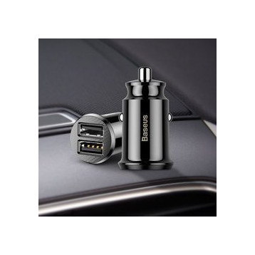 Baseus Grain | Ładowarka samochodowa 2x USB-A 3.1A 