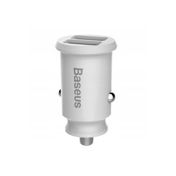 Baseus Grain | Mini ładowarka samochodowa 2x USB-A 3.1A