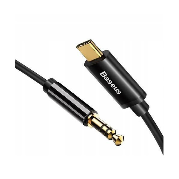 Baseus Yiven M01 | Pozłacany kabel audio AUX przejściówka z Type-C USB-C do Mini Jack 3.5 120cm 