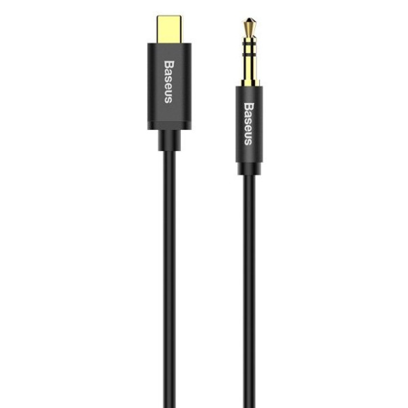 Baseus Yiven M01 | Pozłacany kabel audio AUX przejściówka z Type-C USB-C do Mini Jack 3.5 120cm 