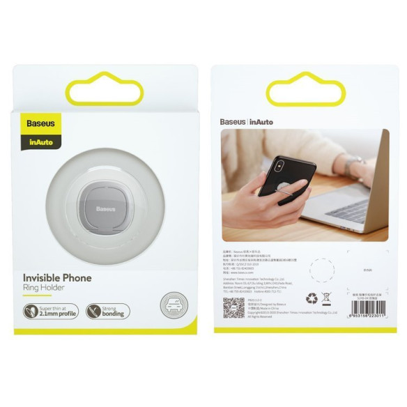 Baseus Invisible | Uchwyt, podstawka, ring do telefonu na palec, adapter magnetyczny 3w1