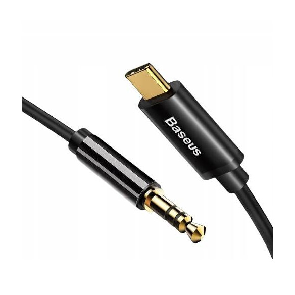 Baseus Yiven M01 | Pozłacany kabel audio AUX przejściówka z Type-C USB-C do Mini Jack 3.5 120cm 
