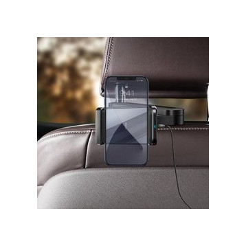 Baseus Energy Storage | Uchwyt samochodowy do telefonu na zagłówek z ładowaniem indukcyjnym Qi 15W EOL