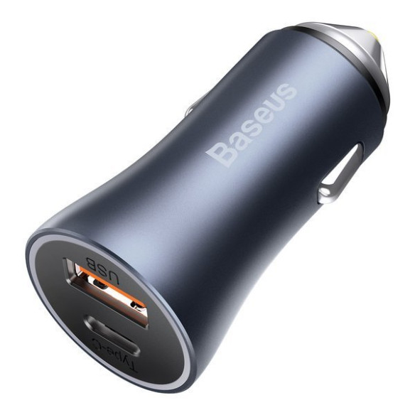 Baseus Golden Pro | Ładowarka samochodowa USB USB-C Power Delivery QC 4.0 40W