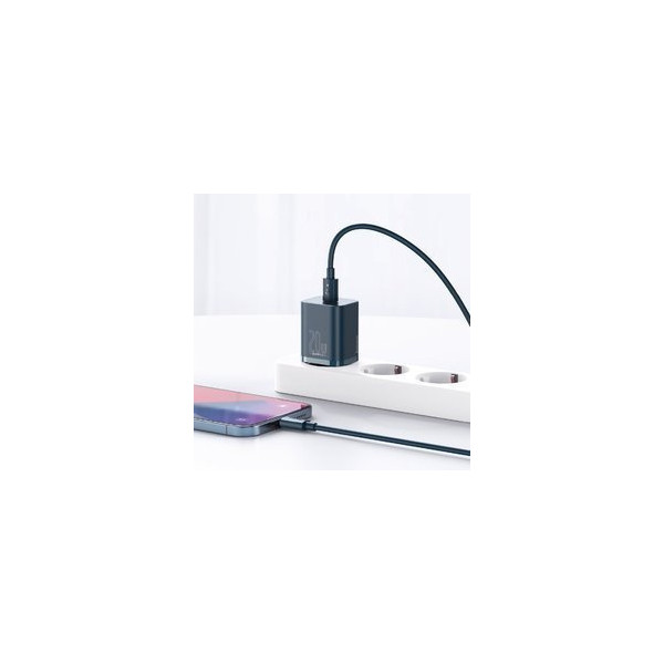 Baseus Super Si | Ładowarka sieciowa USB-C PD 20W + kabel Lightning 1m do iPhone 