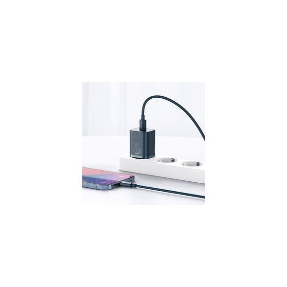 Baseus Super Si | Ładowarka sieciowa USB-C PD 20W + kabel Lightning 1m do iPhone 