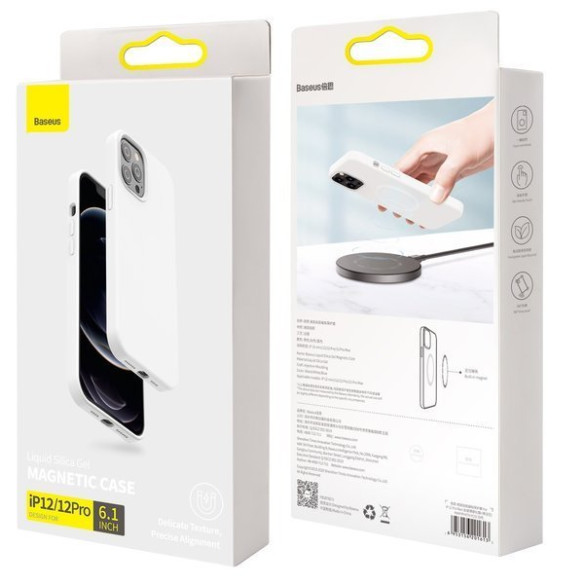 Baseus Liquid Silica Magnetic Case | Etui magnetyczne Mag Case obudowa do iPhone 12 / 12 Pro 6.1'' *EOL