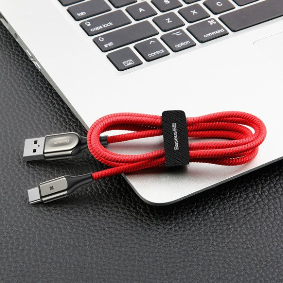 Baseus C-Shaped Light |  Kabel USB - Type-C USB-C 3A Quick Charge 3.0 100cm z diodą LED EOL