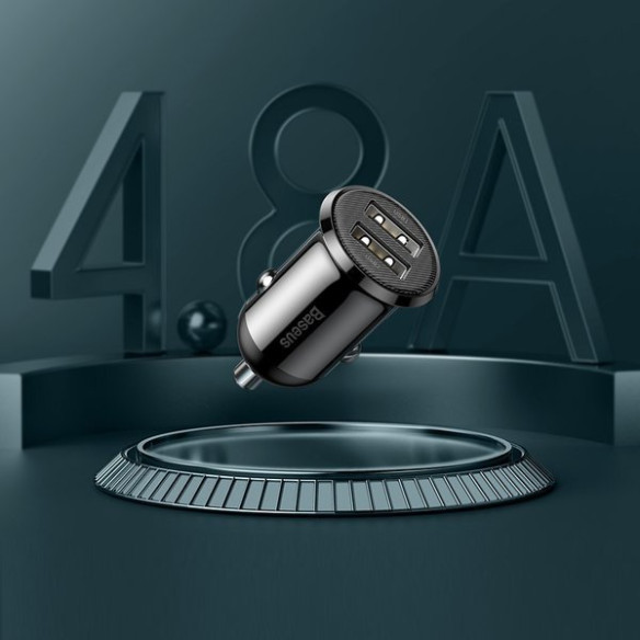 Baseus Grain Pro | Ładowarka samochodowa 2x USB 4.8A 24W
