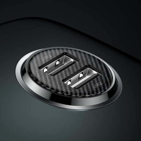 Baseus Grain Pro | Ładowarka samochodowa 2x USB 4.8A 24W