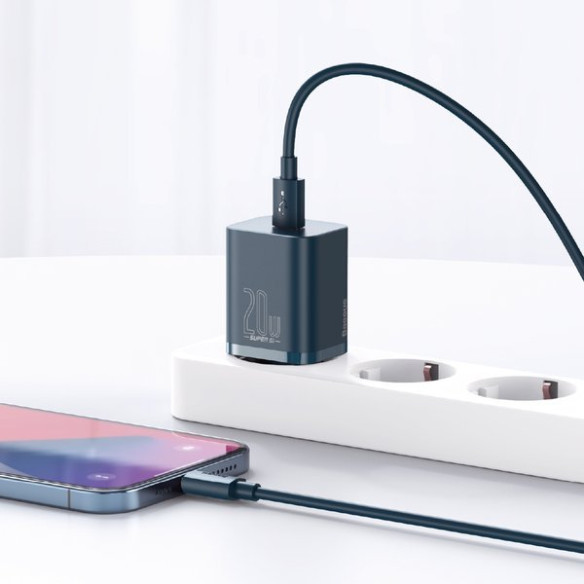 Baseus Super Si | Ładowarka sieciowa zasilacz USB-C Type-C 20W Power Delivery