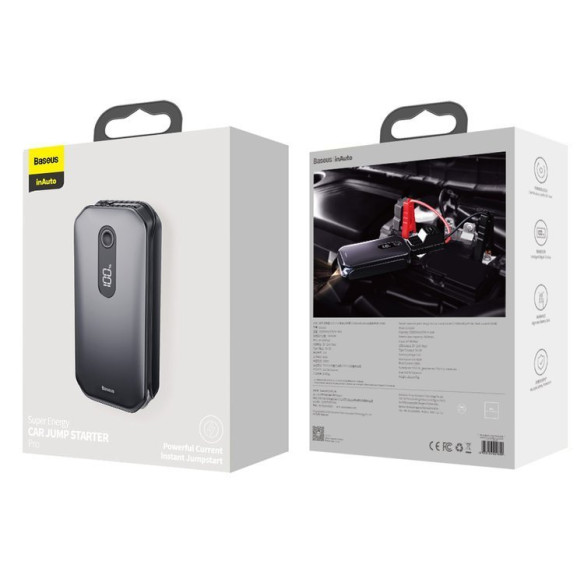Baseus Super Energy Pro | Power Bank rozrusznik Jump Starter 12V 6.0L 3.5L 12000mAh, 1000A