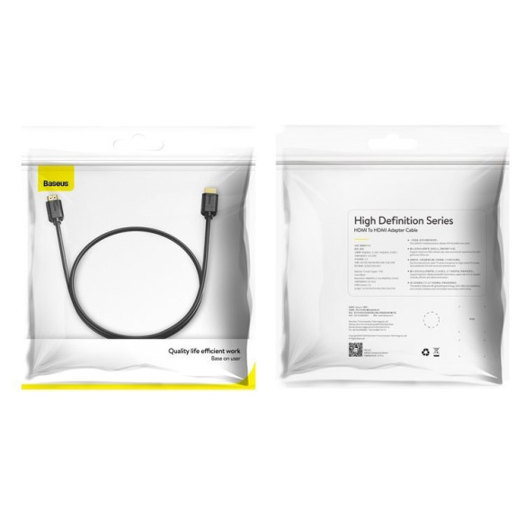 Baseus High Definition | Kabel przewód HDMI - HDMI 2.0 4K60Hz FULL HD 18Gbps HDR 2m