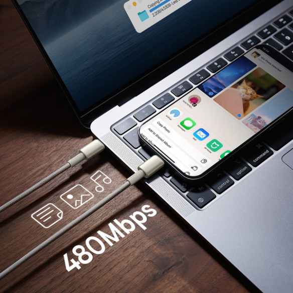 Baseus Tungsten Gold | Kabel przewód Type-C USB-C 100W 5A Power Delivery 1m