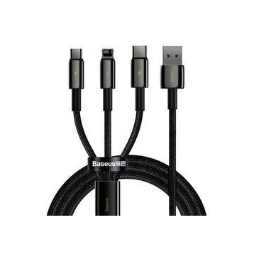 Baseus Thungsten Gold | Kabel 3w1 USB - Micro USB-C Lightning do iPhone 3.5A 