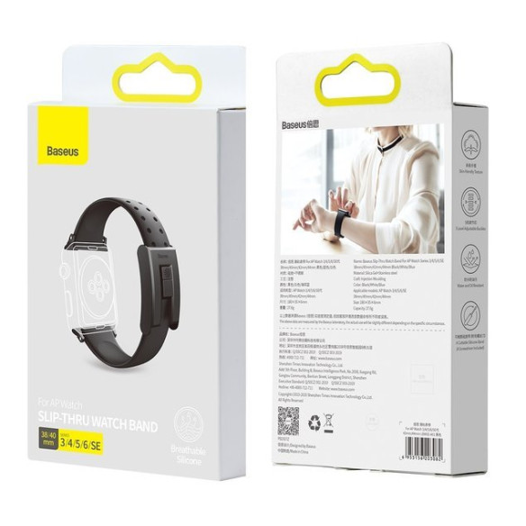 Baseus Slip-thru | Opaska pasek bransoleta do Apple Watch 3 4 5 6 SE 38 40mm EOL