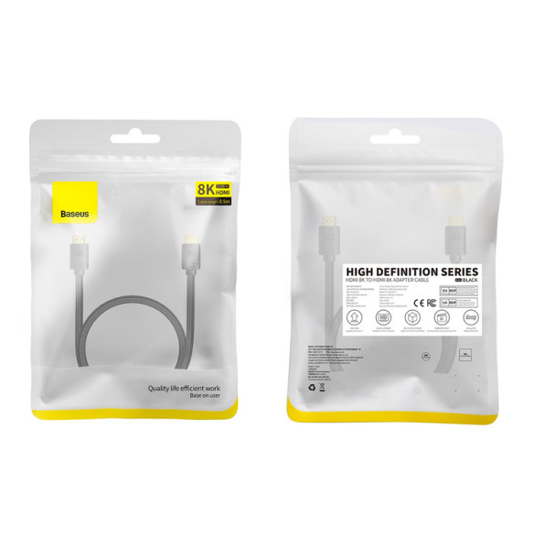 Baseus High Definition | Kabel HDMI 2.1 8K 60Hz UHD 3D dynamiczny HDR 0,5m
