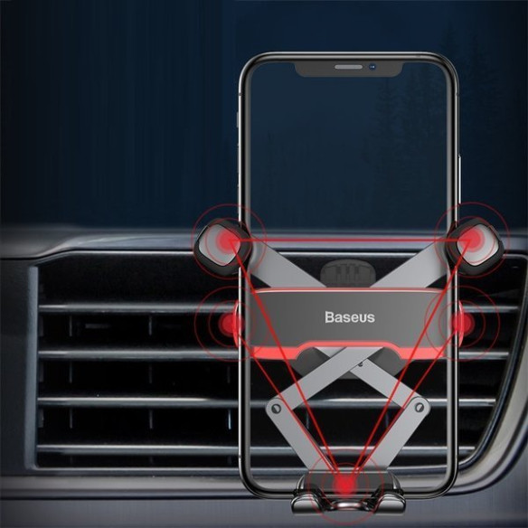 Baseus Lateral Gravity | Uchwyt samochodowy grawitacyjny do telefonu na kratkę nawiewu