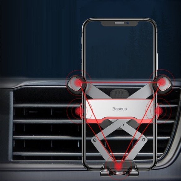 Baseus Lateral Gravity | Uchwyt samochodowy grawitacyjny do telefonu na kratkę nawiewu