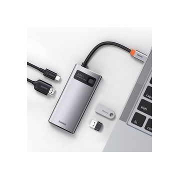 Baseus Metal Gleam Series | Adapter HUB USB-C - HDMI 4K USB2.0 USB3.0 USB-C PD 100W
