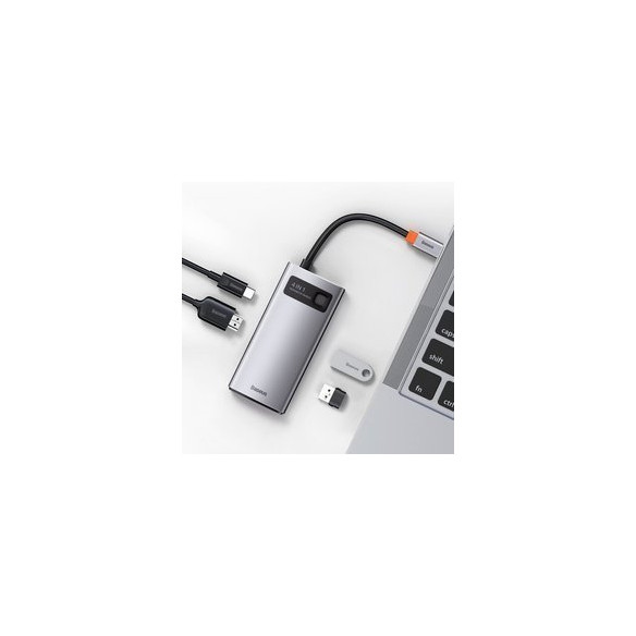 Baseus Metal Gleam Series | Adapter HUB USB-C - HDMI 4K USB2.0 USB3.0 USB-C PD 100W