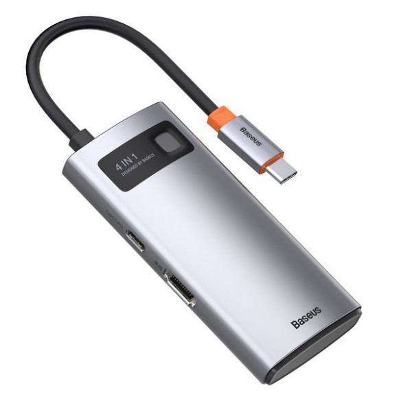 Baseus Metal Gleam Series | Adapter HUB USB-C - HDMI 4K USB2.0 USB3.0 USB-C PD 100W