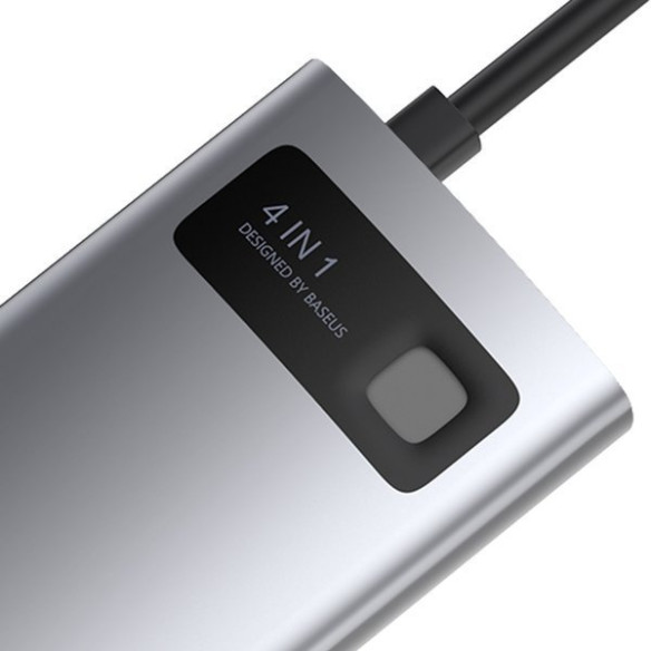 Baseus Metal Gleam Series | Adapter HUB USB-C - HDMI 4K USB2.0 USB3.0 USB-C PD 100W