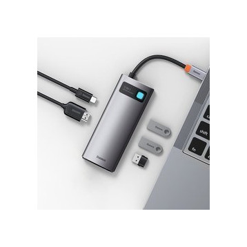 Baseus Metal Gleam Series 5-in-1 | Adapter HUB USB-C - HDMI 4K 3x USB3.0 USB-C PD 100W